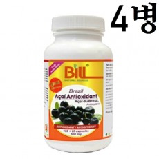 Bill beauty, Brazil 아사이베리,500mg,120정,면역강화,항산화식품 4병