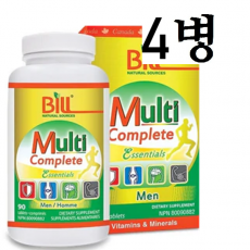 종합비타민 MultiVitamin 남성 500mg 90정 4병